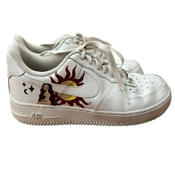 Nike Air Force 1 AF1 Custom Hawaiian Sneakers Size 8 - Picture 3 of 10